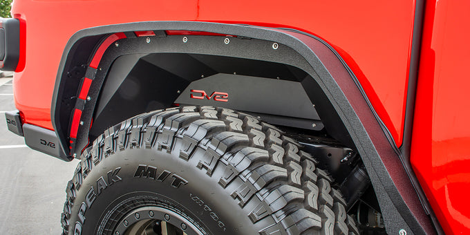 Black Rear Inner Fenders <br>20-21 Jeep Gladiator