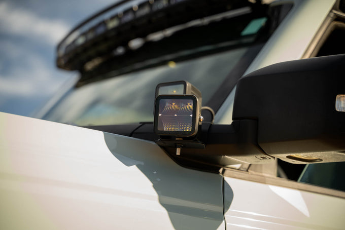 A-Pillar Dual Light Pod Drop Mounts <br>21-24 Ford Bronco