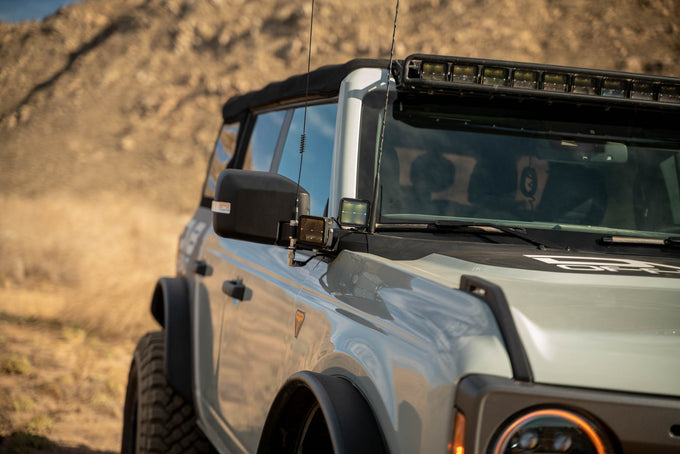 A-Pillar Dual Light Pod Drop Mounts <br>21-24 Ford Bronco