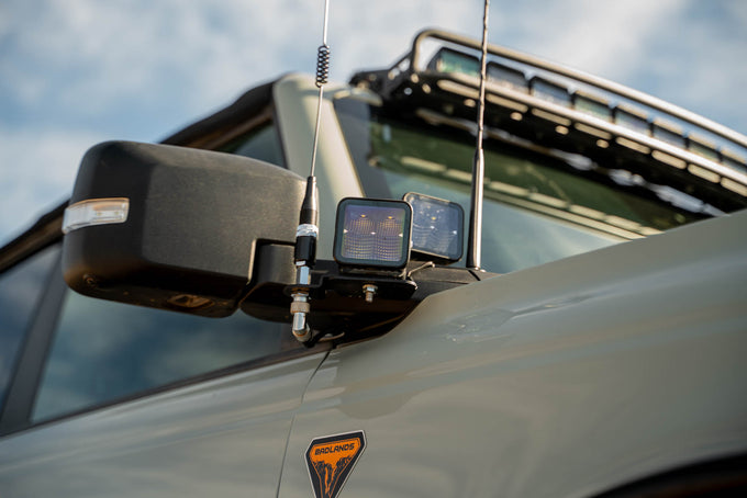 A-Pillar Dual Light Pod Drop Mounts <br>21-24 Ford Bronco