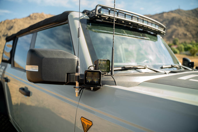 A-Pillar Dual Light Pod Drop Mounts <br>21-24 Ford Bronco