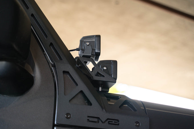 A-Pillar Dual Light Pod Mounts <br>18-23 Jeep Wrangler JL, 20-23 Gladiator JT