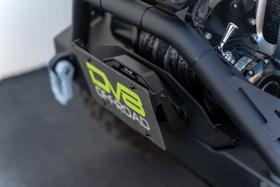 Fairlead Mounted Flip-Up License Plate Bracket <br>Universal