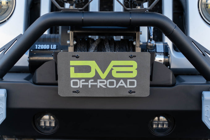 Fairlead Mounted Flip-Up License Plate Bracket <br>Universal
