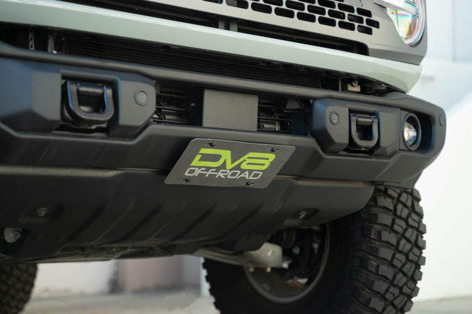 Capable Bumper Slanted Front License Plate Mount <br>21-24 Ford Bronco
