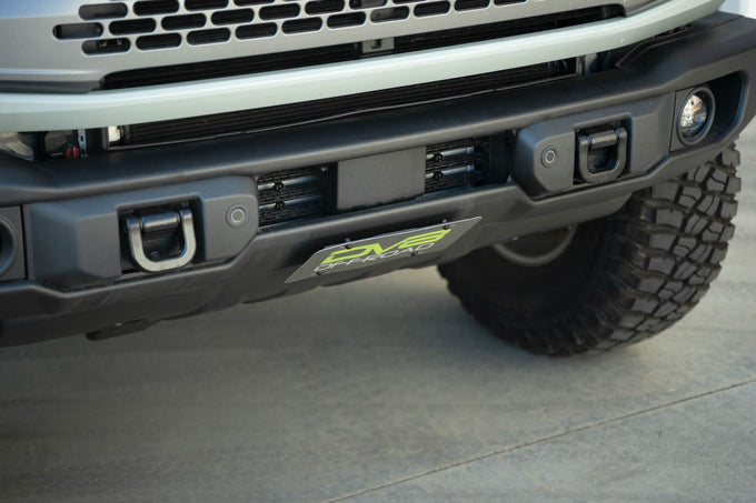 Capable Bumper Slanted Front License Plate Mount <br>21-24 Ford Bronco