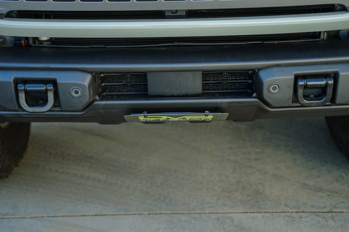 Capable Bumper Slanted Front License Plate Mount <br>21-24 Ford Bronco