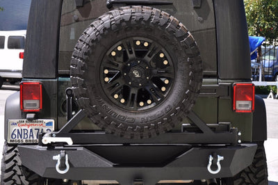 RS-1BR Mid Width Rear Bumper & Tire Carrier <br>07-17 Jeep Wrangler, 2018 JK