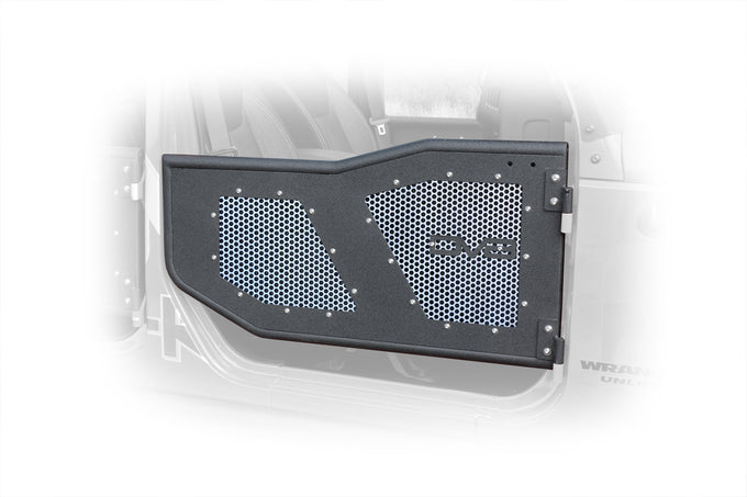 Aluminum Mesh Inserts For Front JK Rock Doors <br>07-17 Jeep Wrangler, 2018 JK
