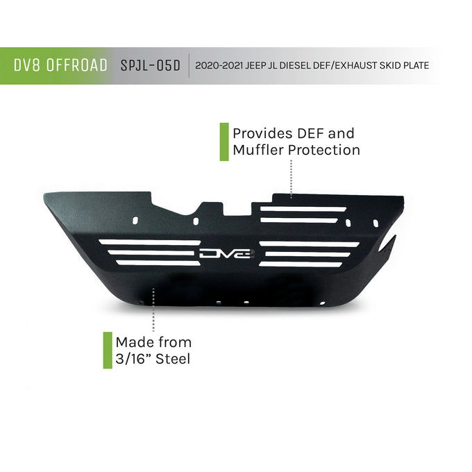 Diesel Def/Exhaust Skid Plate <br>20-22 Jeep Wrangler