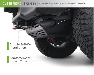 Diesel Def/Exhaust Skid Plate <br>20-22 Jeep Wrangler