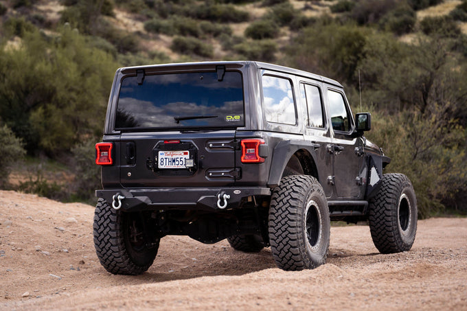 Spare Tire Delete With Light Mounts <br>18-22 Jeep Wrangler