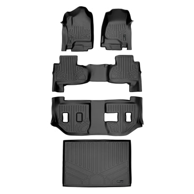 Floor Mats 3 Rows and Cargo Liner Set <br> 15-20 Chevrolet Suburban15-20 GMC Yukon XL