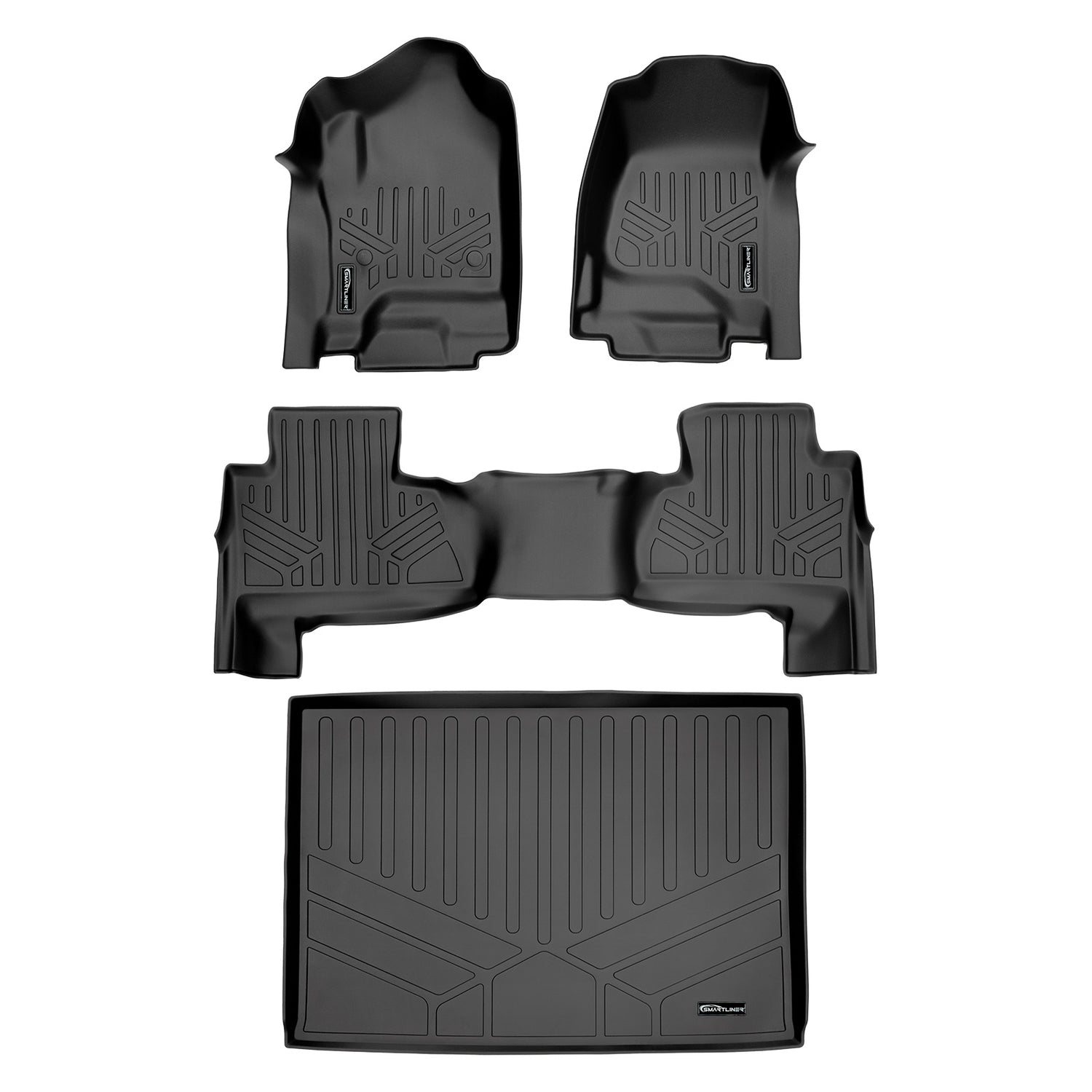 Floor Mats 2 Rows and Cargo Liner Behind 3rd Row <br> 15-20 Chevrolet Suburban15-20 GMC Yukon XL