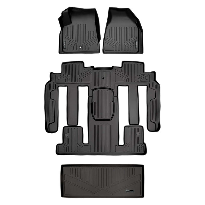 Floor Mats 3 Rows and Cargo Liner <br> 09-16 GMC Acadia / GMC Acadia Limited