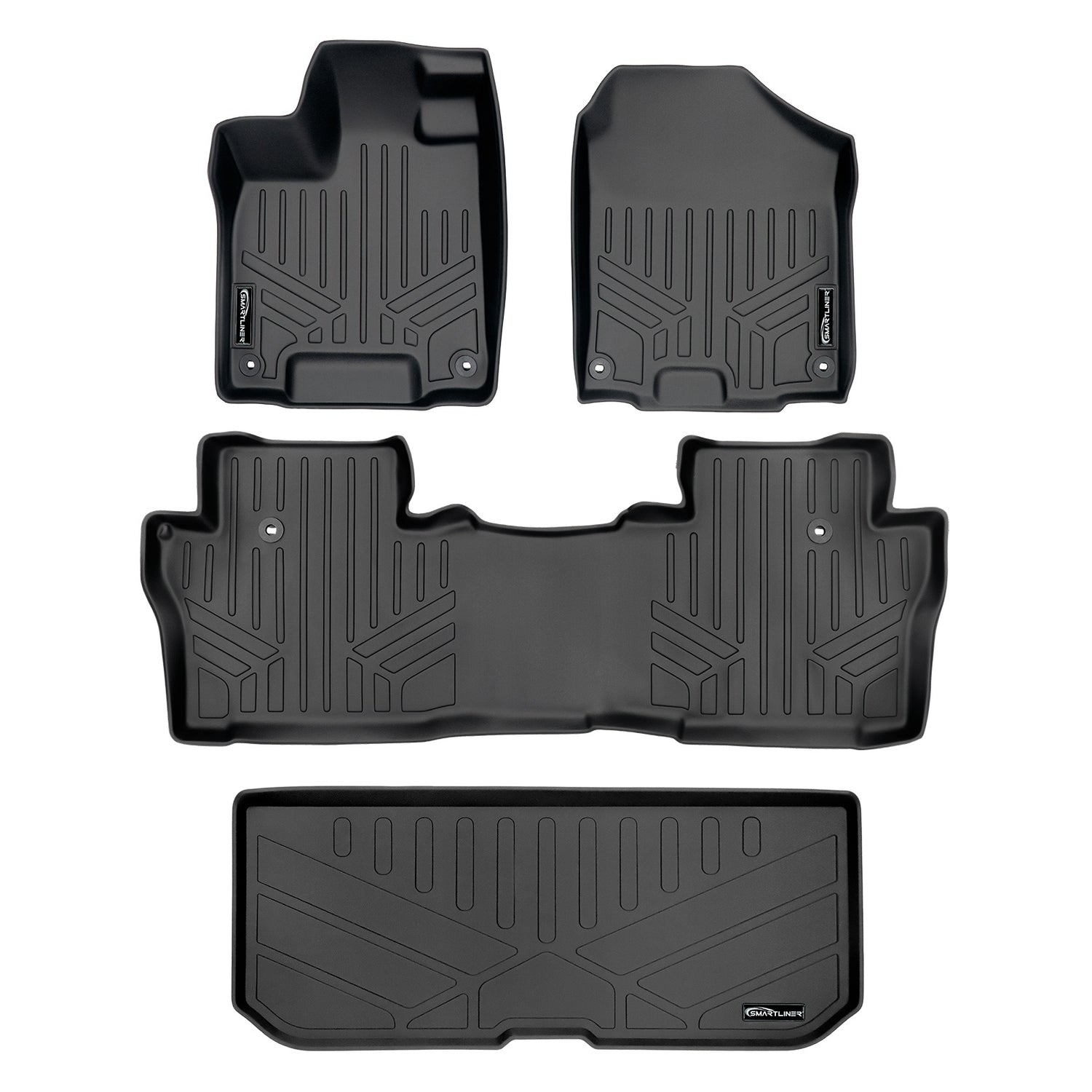 Floor Mats 2 Rows and Cargo Liner <br> 16-22 Honda Pilot