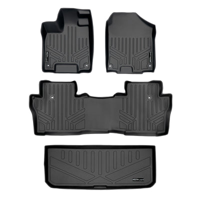 Floor Mats and Cargo Liner Behind 3rd Row Set <br> 16-22 Honda Pilot