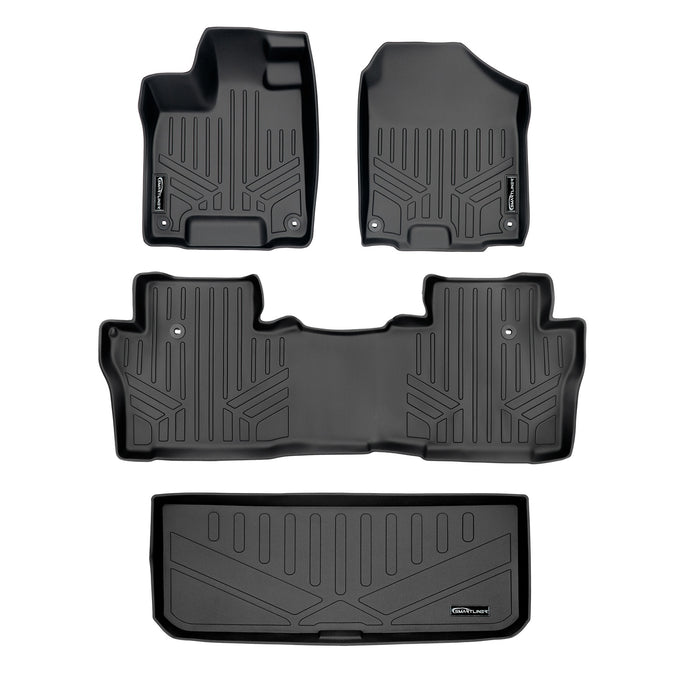 Floor Mats and Cargo Liner Behind 3rd Row Set <br> 16-22 Honda Pilot