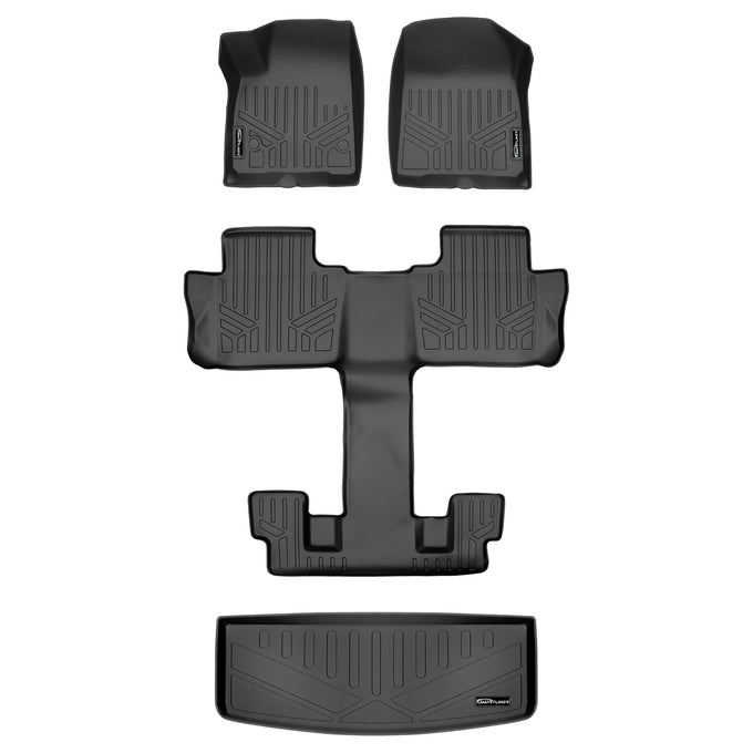 Floor Mats 3 Rows and Cargo Liner <br> 17-21 GMC Acadia with Bucket Seats