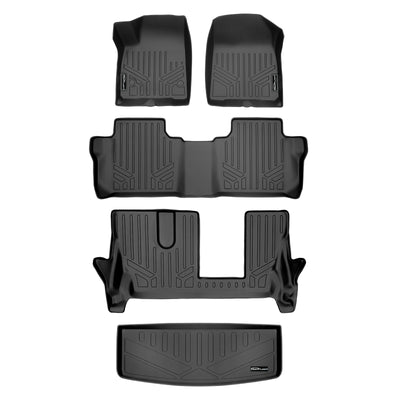 Floor Mats 3 Rows and Cargo Liner <br> 17-21 GMC Acadia with Bench Seats