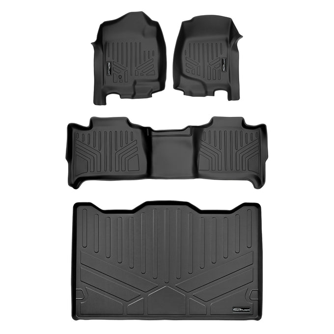 Floor Mats 2 Rows and Cargo Liner <br> 07-14 Chevrolet Suburban GMC Yukon XL/Denali XL