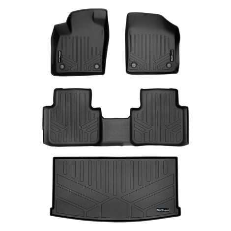 Floor Mats 2 Rows & Cargo Liner Behind 3rd Row <br> 18-22 Volkswagen Atlas With 2nd Row Bench Seat