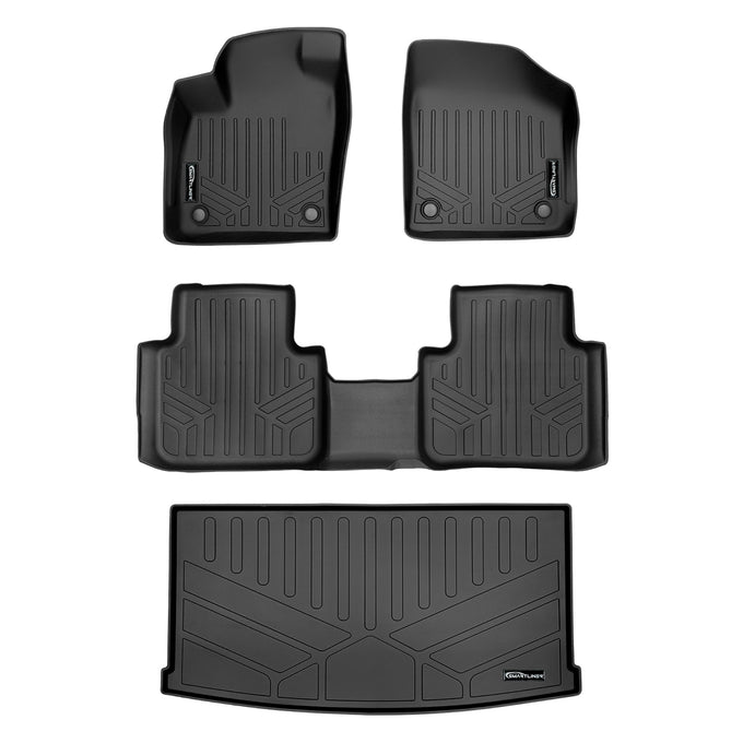Floor Mats 2 Rows & Cargo Liner Behind 3rd Row <br> 18-22 Volkswagen Atlas With 2nd Row Bench Seat