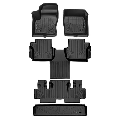 3 Row Floor & Cargo Liner Set <br> 18-24 Ford Transit Connect With Vinyl Flooring