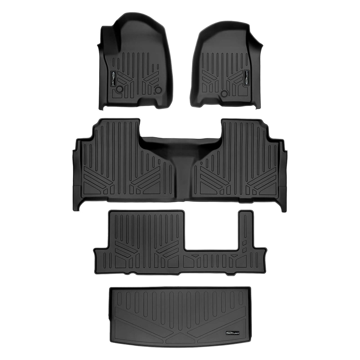 3 Row Floor Mats & Cargo Liner Behind 3rd Row Set <br> 21-24 Cadillac Escalade