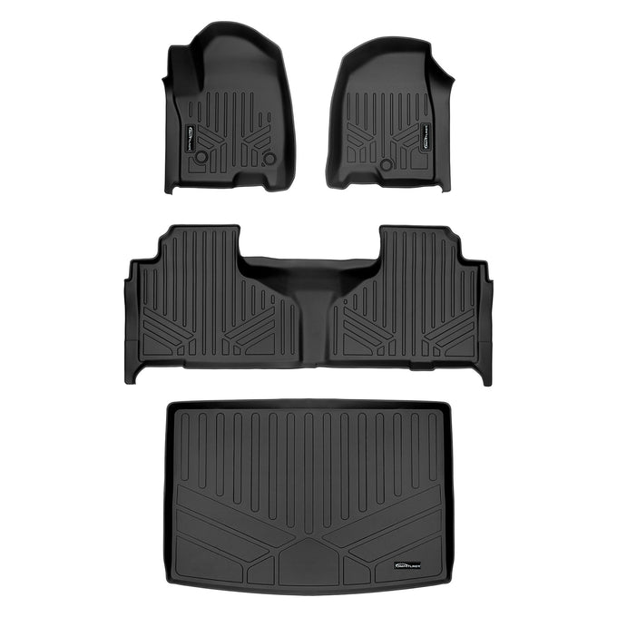 2 Row Floor Mats & Cargo Liner Behind 3rd Row Set <br> 21-24 Chevrolet Suburban 21-24 GMC Yukon XL