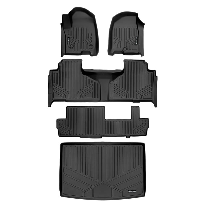 3 Row Floor Mats & Cargo Liner Behind 3rd Row Set <br> 21-24 Chevrolet Suburban 21-24 GMC Yukon XL