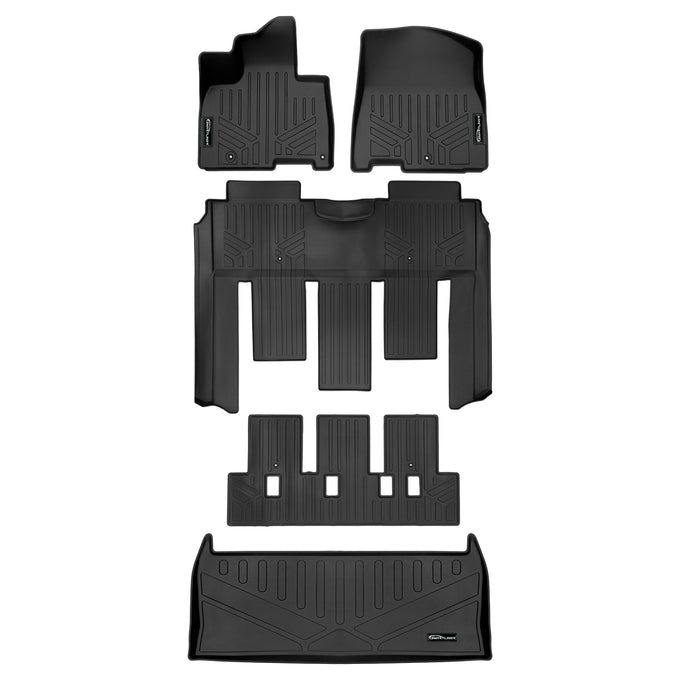 3 Row Floor Liners & Cargo Liner Under Cargo Deck <br> 22-25 Kia Carnival