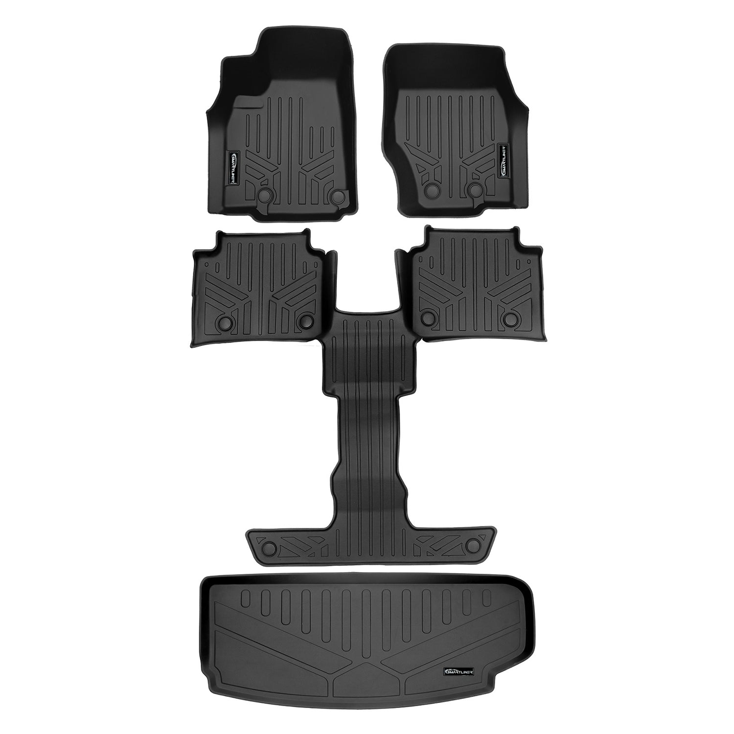 3 Rows & Cargo Liner Behind the 3rd Row Set <br> 21-23 Jeep Grand Cherokee L