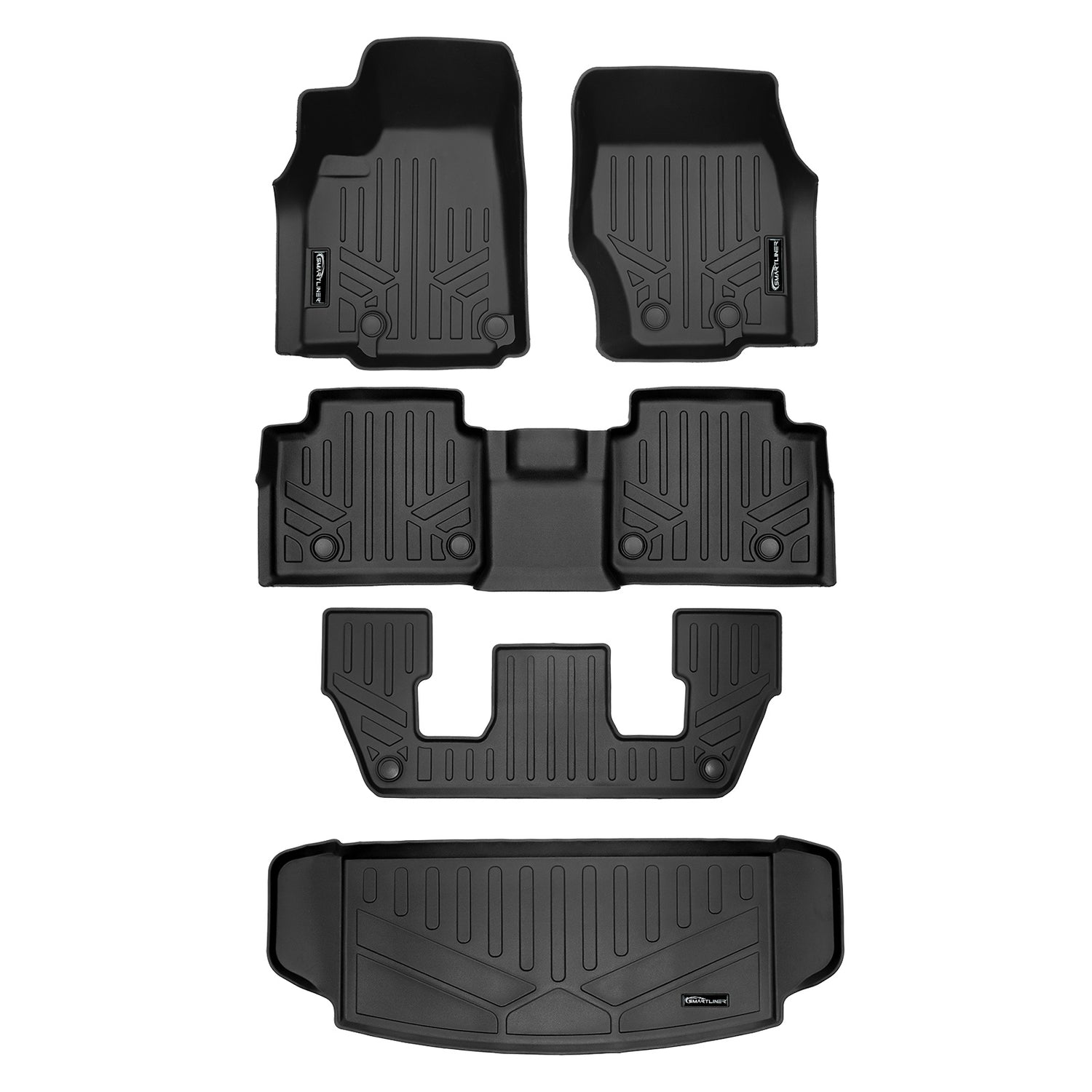 3 Rows & Cargo Liner Behind the 3rd Row Set <br> 21-23 Jeep Grand Cherokee L