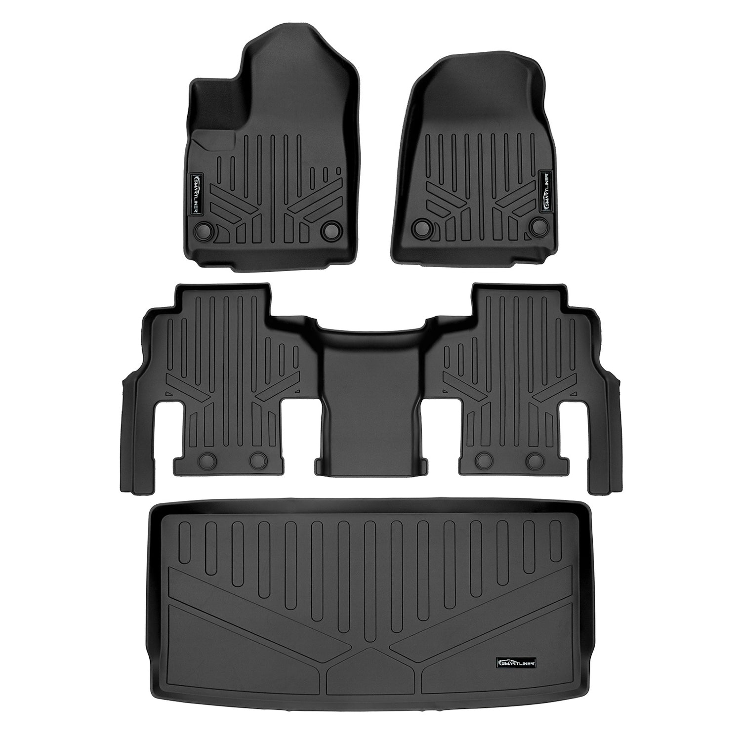2 Row & Cargo Liner Behind the 3rd Row Floor Liner <br> 22-23 Jeep Wagoneer