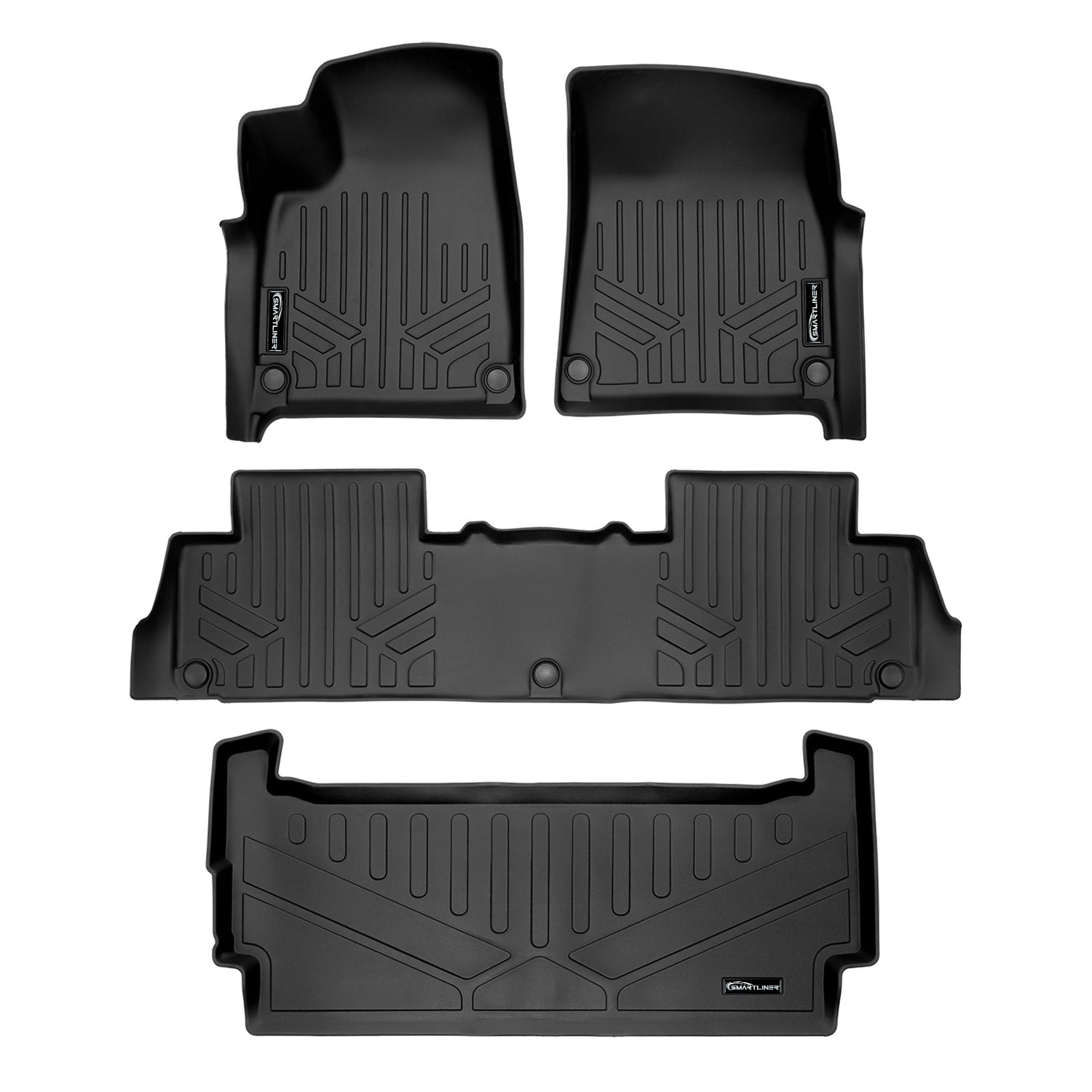 2 Row & Cargo Liner Behind the 3rd Row Floor Liner <br> 22-24 Rivian R1S
