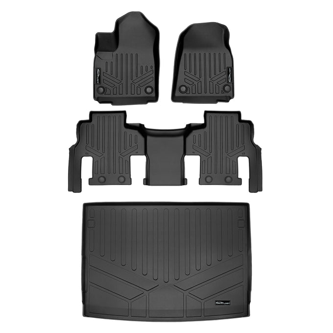 2 Row & Cargo Liner Behind the 3rd Row Floor Liner <br> 23-24 Jeep Grand Wagoneer L