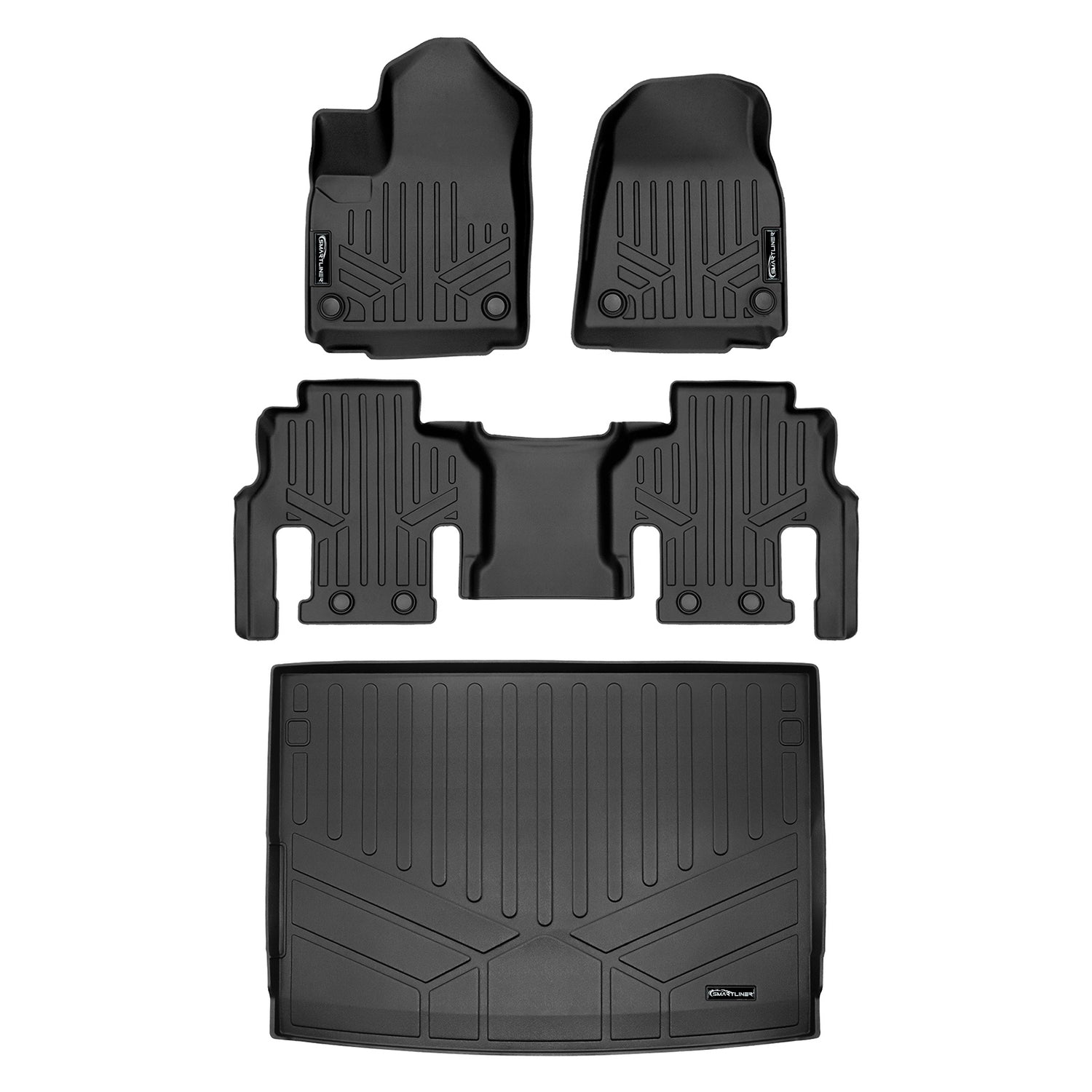 2 Row & Cargo Liner Behind the 3rd Row Floor Liner <br> 23-24 Jeep Grand Wagoneer L