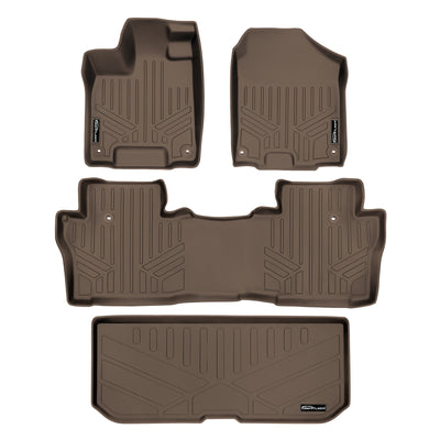 Floor Mats 2 Rows and Cargo Liner Tan <br> 16-22 Honda Pilot