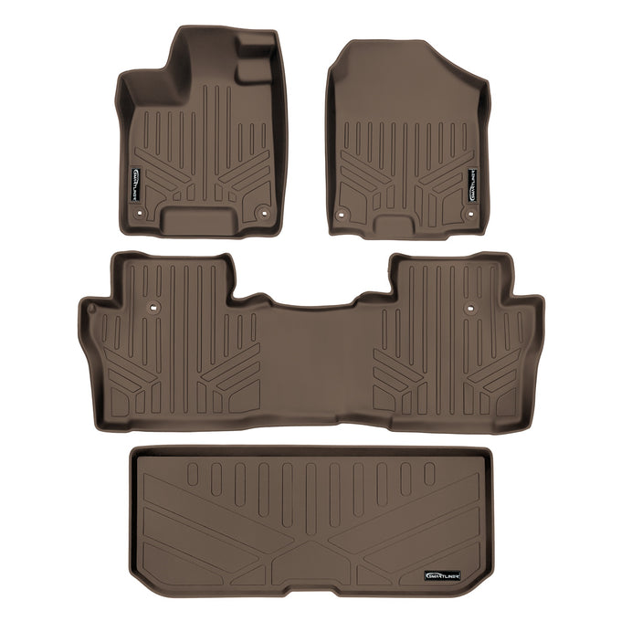 Floor Mats 2 Rows and Cargo Liner Tan <br> 16-22 Honda Pilot