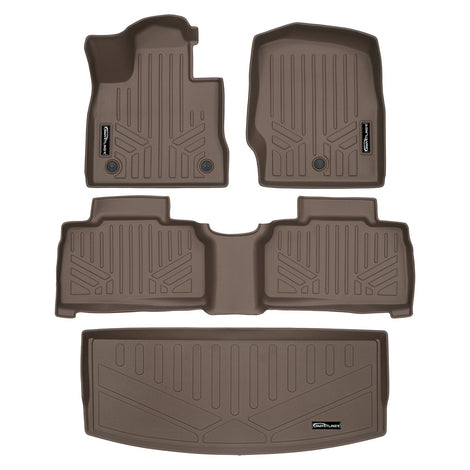 2 Row Tan Floor Mats & Cargo Liner Behind 3rd Row <br> 20-23 Ford Explorer