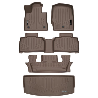 3 Row Tan Floor Mats & Cargo Liner Behind 3rd Row <br> 20-23 Ford Explorer