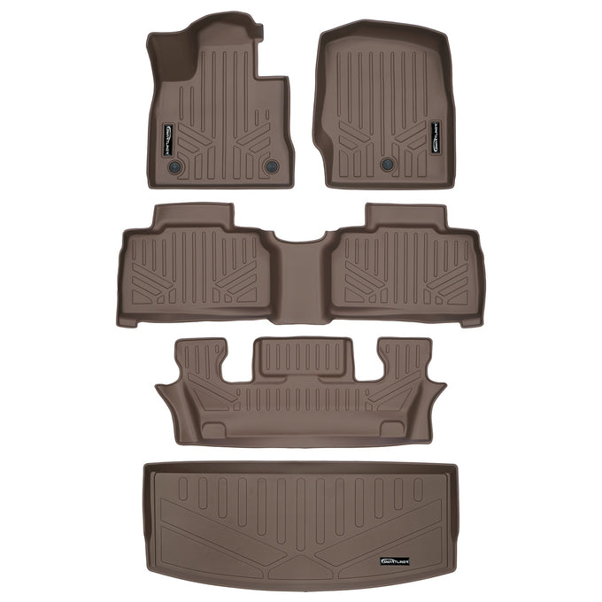 3 Row Tan Floor Mats & Cargo Liner Behind 3rd Row <br> 20-23 Ford Explorer