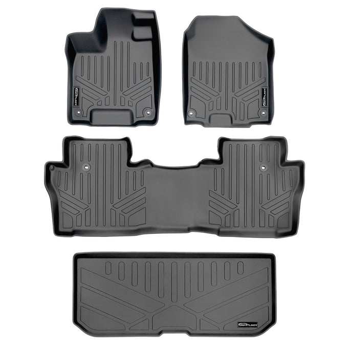 Floor Mats 2 Rows and Cargo Liner Grey <br> 16-22 Honda Pilot