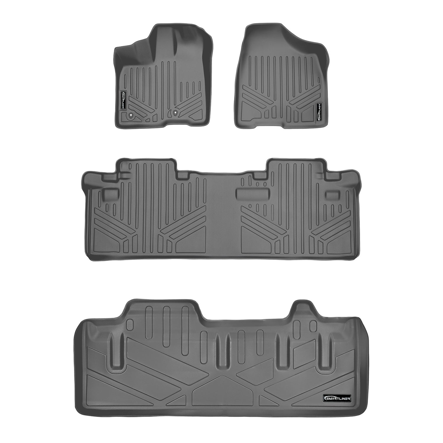 Floor Mats 2 Rows and Cargo Liner Behind 3rd Row <br> 11-12 Toyota Sienna (8 Passenger)