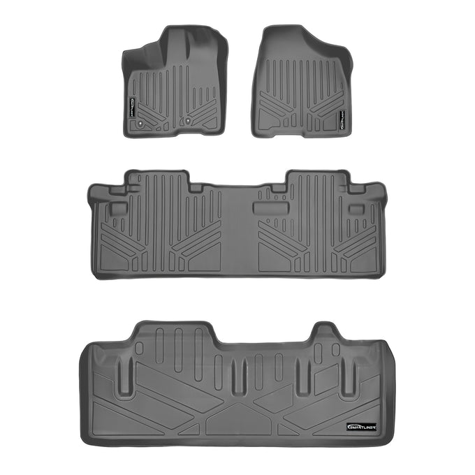 Floor Mats 2 Rows and Cargo Liner Behind 3rd Row <br> 11-12 Toyota Sienna (8 Passenger)