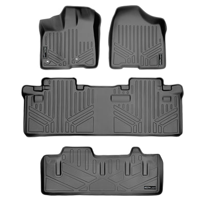 Floor Mats 2 Rows and Cargo Liner Behind 3rd Row <br> 13-20 Toyota Sienna (8 Passenger)