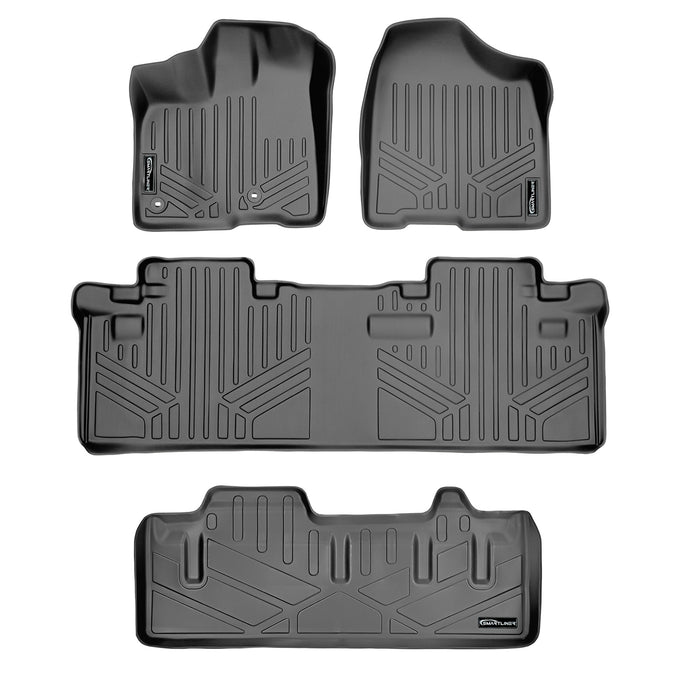 Floor Mats 2 Rows and Cargo Liner Behind 3rd Row <br> 13-20 Toyota Sienna (8 Passenger)