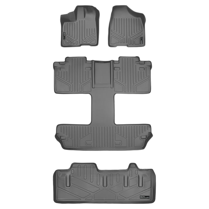 Floor Mats 3 Rows and Cargo Liner Behind 3rd Row <br> 11-12 Toyota Sienna (7 Passenger)