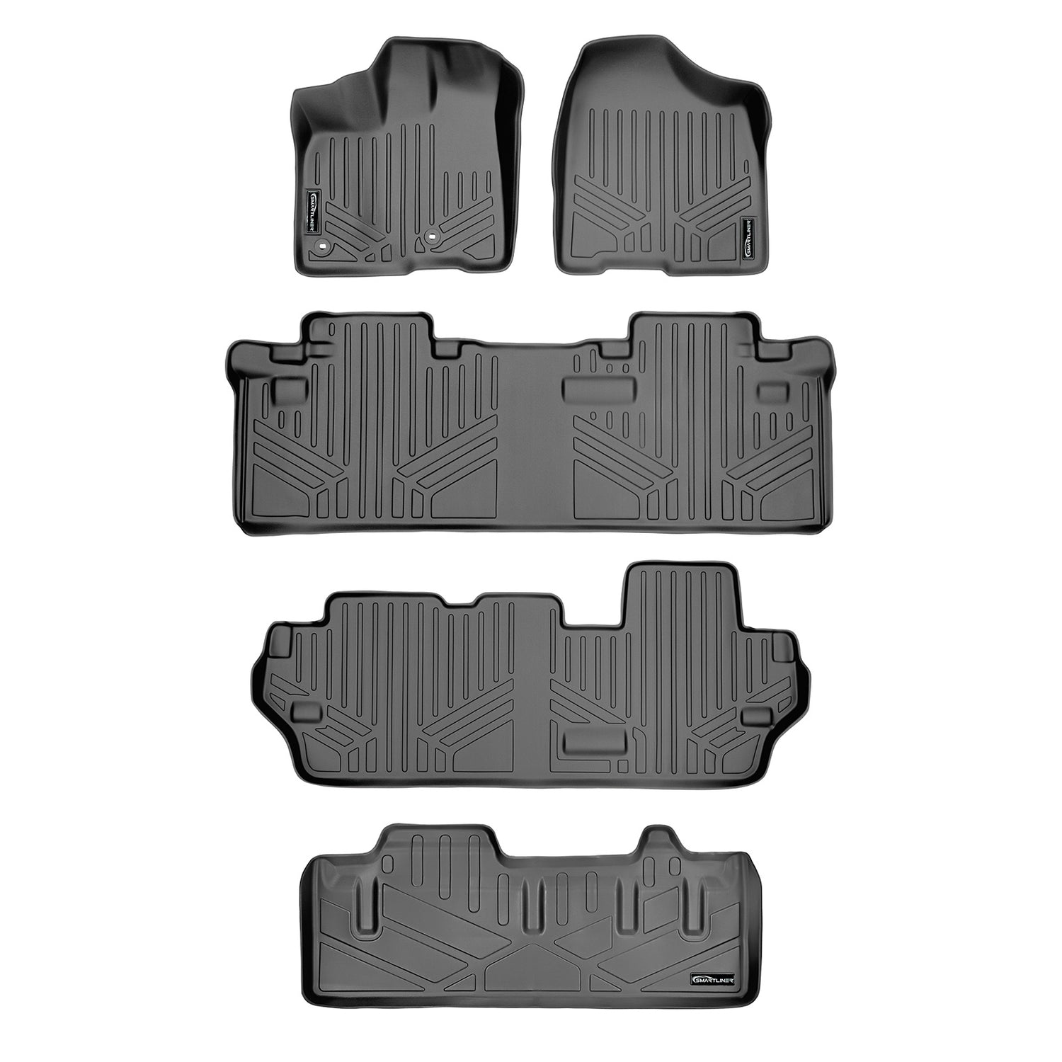 Floor Mats 3 Rows and Cargo Liner Behind 3rd Row <br> 13-20 Toyota Sienna (8 Passenger)